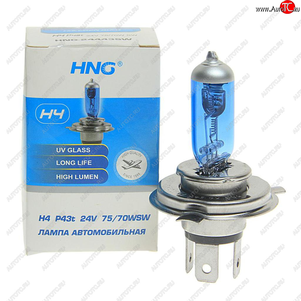 210 р. Лампа 24V H4 7570W P43t Super White HNG HNG 24443sw  с доставкой в г. Керчь