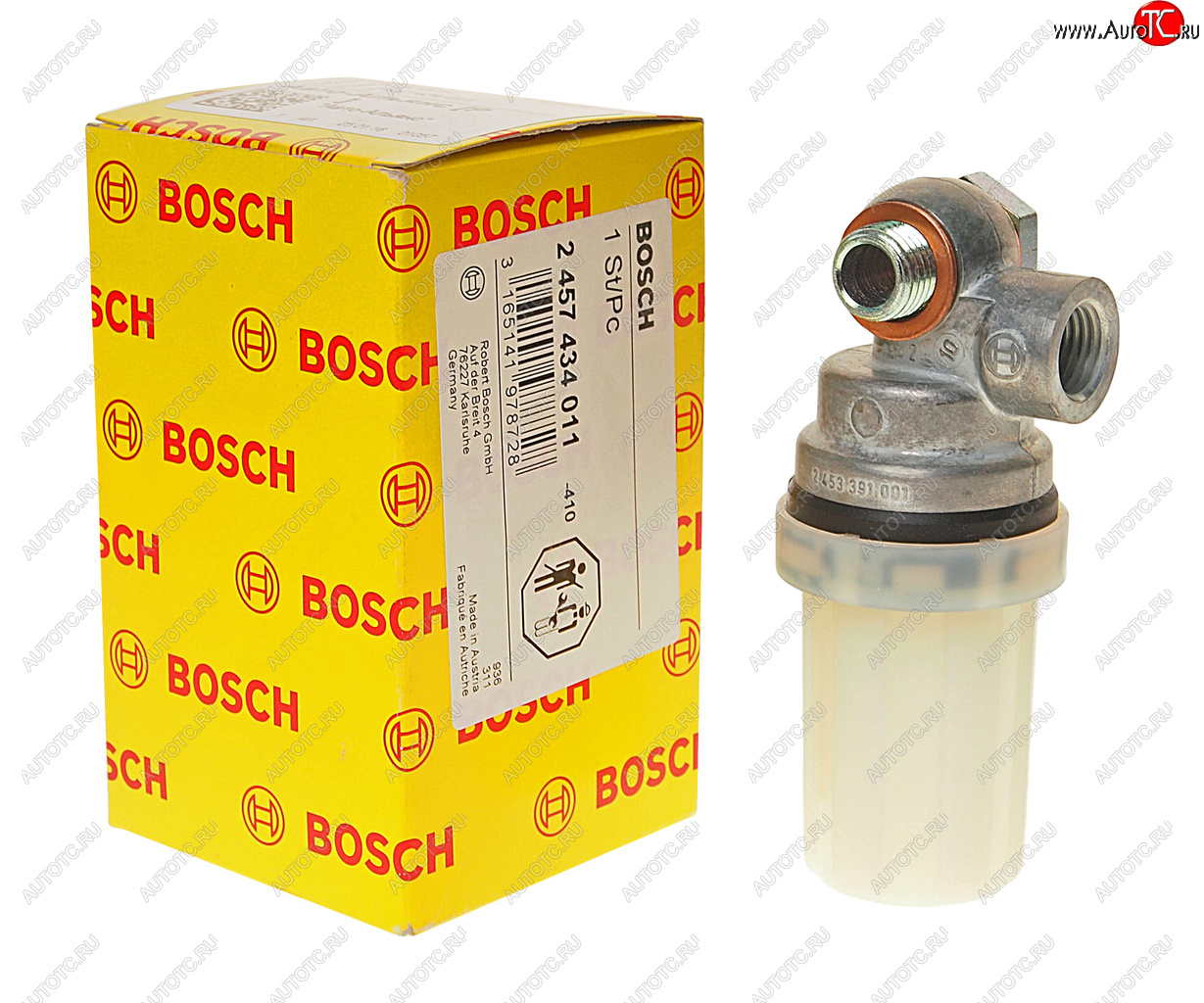 3 799 р. Фильтр топливный MAN MERCEDES грубой очистки с пластиковым стаканом BOSCH BOSCH 2457434011  с доставкой в г. Керчь