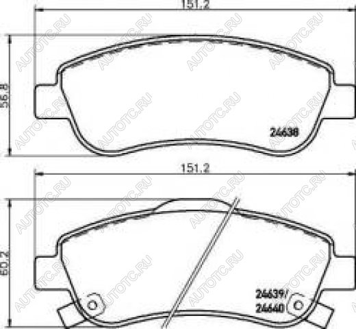 4 399 р. Колодки тормозные передние (4шт.) TEXTAR Honda CR-V RE1,RE2,RE3,RE4,RE5,RE7 дорестайлинг (2007-2010)  с доставкой в г. Керчь
