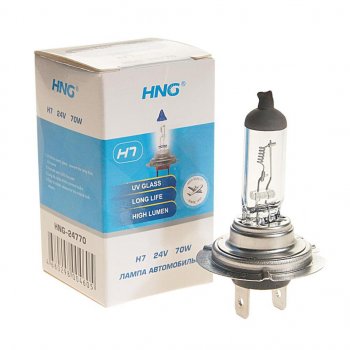 125 р. Лампа 24V H7 70W PX26d Long Life HNG HNG 24770  с доставкой в г. Керчь. Увеличить фотографию 1