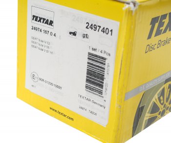 989 р. Колодки тормозные передние (4шт.) TEXTAR Seat Ibiza 6L хэтчбэк 3 дв. дорестайлинг (2002-2006)  с доставкой в г. Керчь. Увеличить фотографию 3