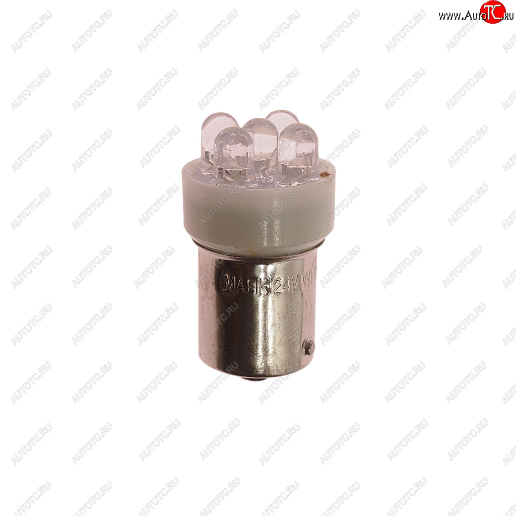 175 р. Лампа светодиодная 24V R10W BA15s 5 светодиодов белая МАЯК МАЯК 24t15-w5led  с доставкой в г. Керчь