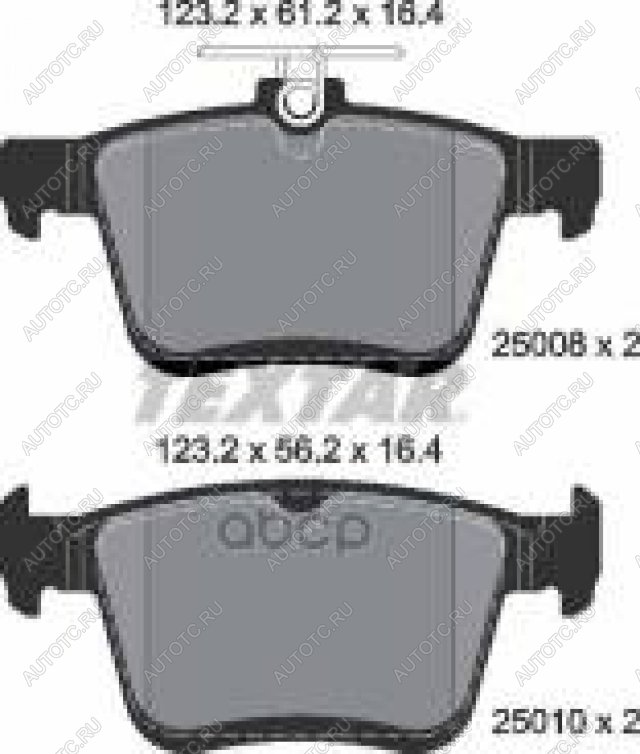 3 799 р. Колодки тормозные задние (4шт.) TEXTAR Volkswagen Golf 7 дорестайлинг, хэтчбэк 5 дв. (2012-2017)  с доставкой в г. Керчь