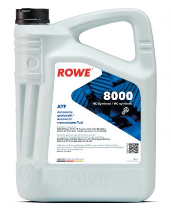4 299 р. Масло трансмиссионное HIGHTEC ATF 8000 DEXRON IIIG синт.5л красное ROWE ROWE 25012-0050-99  с доставкой в г. Керчь. Увеличить фотографию 1