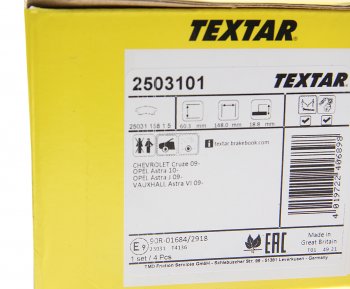 4 299 р. Колодки тормозные передние (4шт.) TEXTAR Chevrolet Aveo T300 седан (2011-2015)  с доставкой в г. Керчь. Увеличить фотографию 3