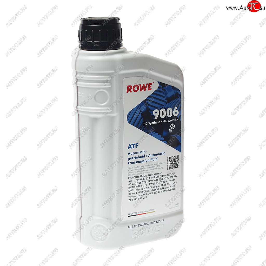 1 739 р. Масло трансмиссионное HIGHTEC ATF 9006 WSSP-IV синт.1л янтарное ROWE ROWE 25051-0010-99  с доставкой в г. Керчь