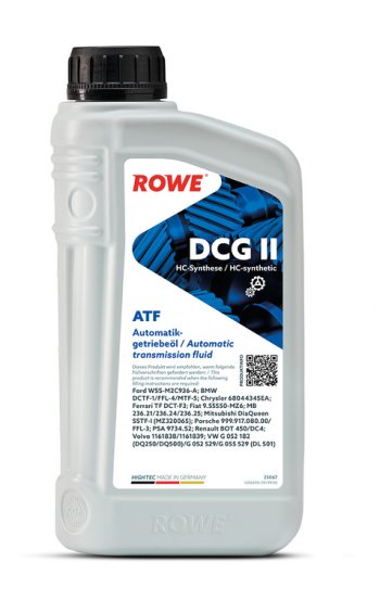 2 199 р. Масло трансмиссионное HIGHTEC ATF DCG II синт.1л янтарное ROWE ROWE 25067-0010-99 ROWE 25067-0010-99  с доставкой в г. Керчь. Увеличить фотографию 1