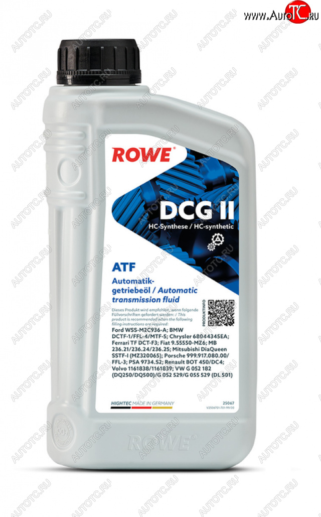 2 199 р. Масло трансмиссионное HIGHTEC ATF DCG II синт.1л янтарное ROWE ROWE 25067-0010-99 ROWE 25067-0010-99  с доставкой в г. Керчь