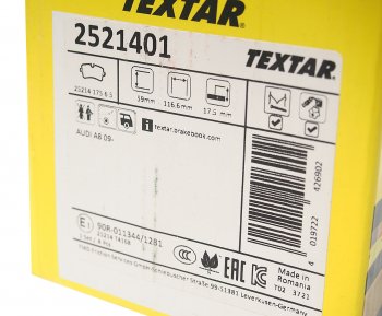 5 799 р. Колодки тормозные задние (4шт.) TEXTAR Audi A8 D4 дорестайлинг, седан (2009-2013)  с доставкой в г. Керчь. Увеличить фотографию 3