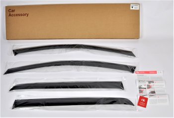 Комплект дефлекторов окон COMFORT KIA Cerato 4 BD дорестайлинг, хэтчбэк (2018-2021) (черный)
