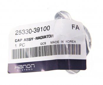 429 р. Пробка радиатора HYUNDAI Accent (00-),Santa Fe (00-),Sonata (99-),Tucson (04-),Porter 2 HCC (HANON) HCC 25330-39100  с доставкой в г. Керчь. Увеличить фотографию 3