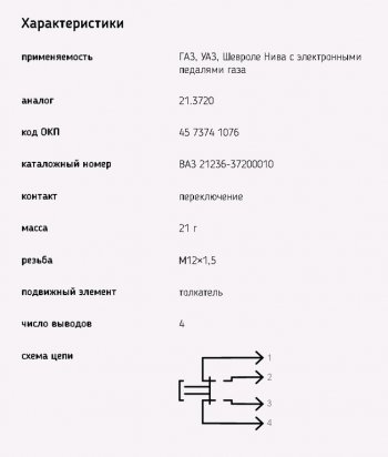 198 р. Выключатель стоп-сигнала ВАЗ-2123,ГАЗ-3302,ГАЗель Next ЕВРО-3 ЭМИ ЭМИ 25.3720-01  с доставкой в г. Керчь. Увеличить фотографию 2