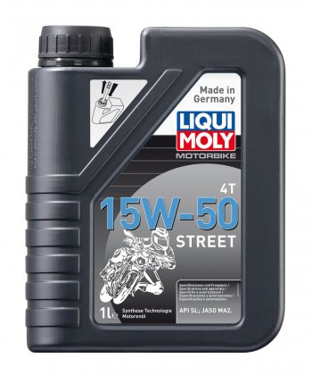 1 399 р. Масло моторное для 4-х тактных двигателей MOTORBIKE 4T STREET 15W50 синт.1л LIQUI MOLY LIQUI MOLY 2555  с доставкой в г. Керчь. Увеличить фотографию 1