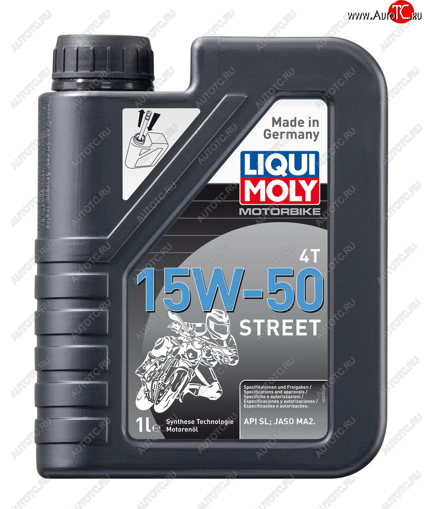1 399 р. Масло моторное для 4-х тактных двигателей MOTORBIKE 4T STREET 15W50 синт.1л LIQUI MOLY LIQUI MOLY 2555  с доставкой в г. Керчь
