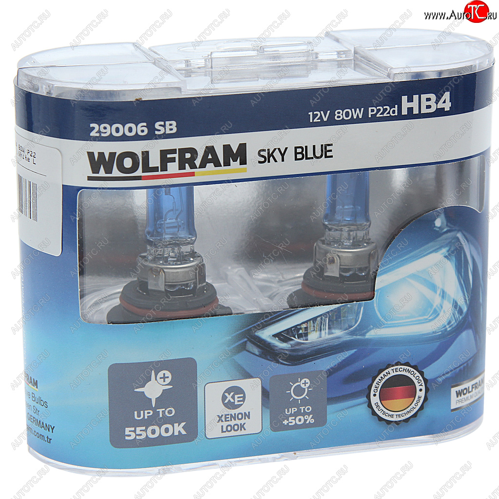 1 739 р. Лампа 12V HB4 80W P22d бокс (2шт.) White Light WOLFRAM WOLFRAM 29006sb WOLFRAM 29006sb  с доставкой в г. Керчь