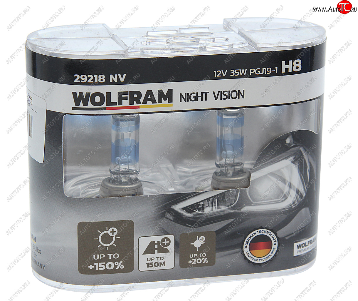 2 579 р. Лампа 12V H8 35W PGJ19-1 +150% бокс (2шт.) Extra Light WOLFRAM WOLFRAM 29218nv  с доставкой в г. Керчь