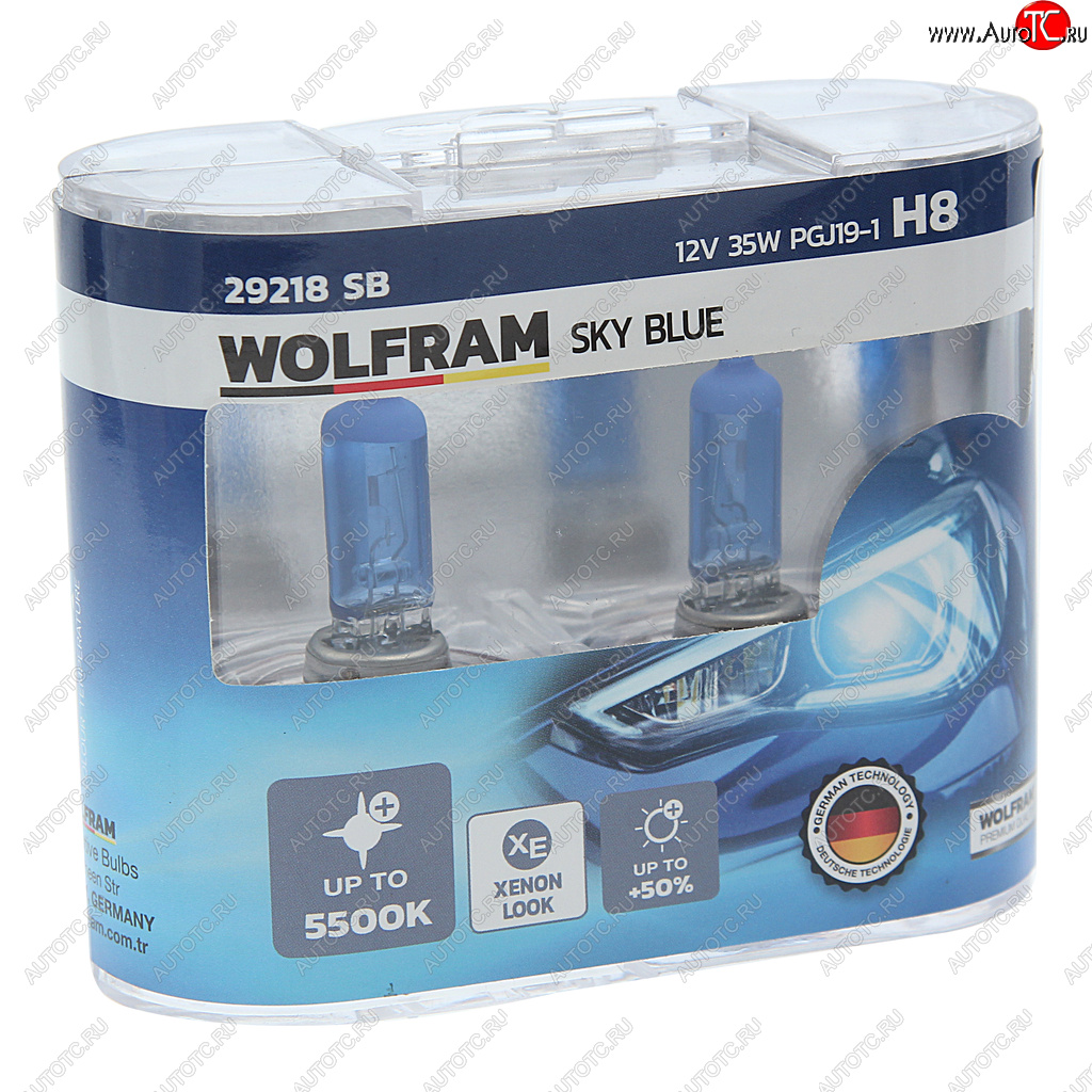 2 159 р. Лампа 12V H8 35W PGJ19-1 бокс (2шт.) White Light WOLFRAM WOLFRAM 29218sb  с доставкой в г. Керчь