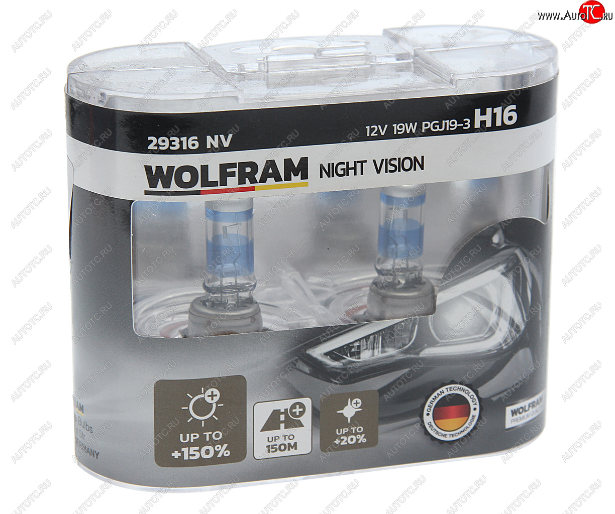2 699 р. Лампа 12V H16 19W PGJ19-3 +150% бокс (2шт.) Extra Light WOLFRAM WOLFRAM 29316nv  с доставкой в г. Керчь