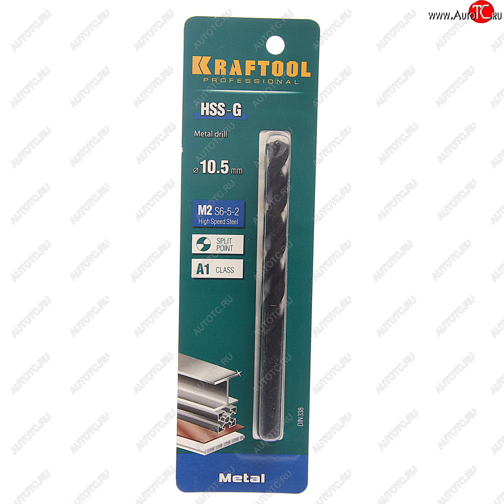 659 р. Сверло по металлу 10.5х133мм HSS KRAFTOOL KRAFTOOL 29651-10.5  с доставкой в г. Керчь