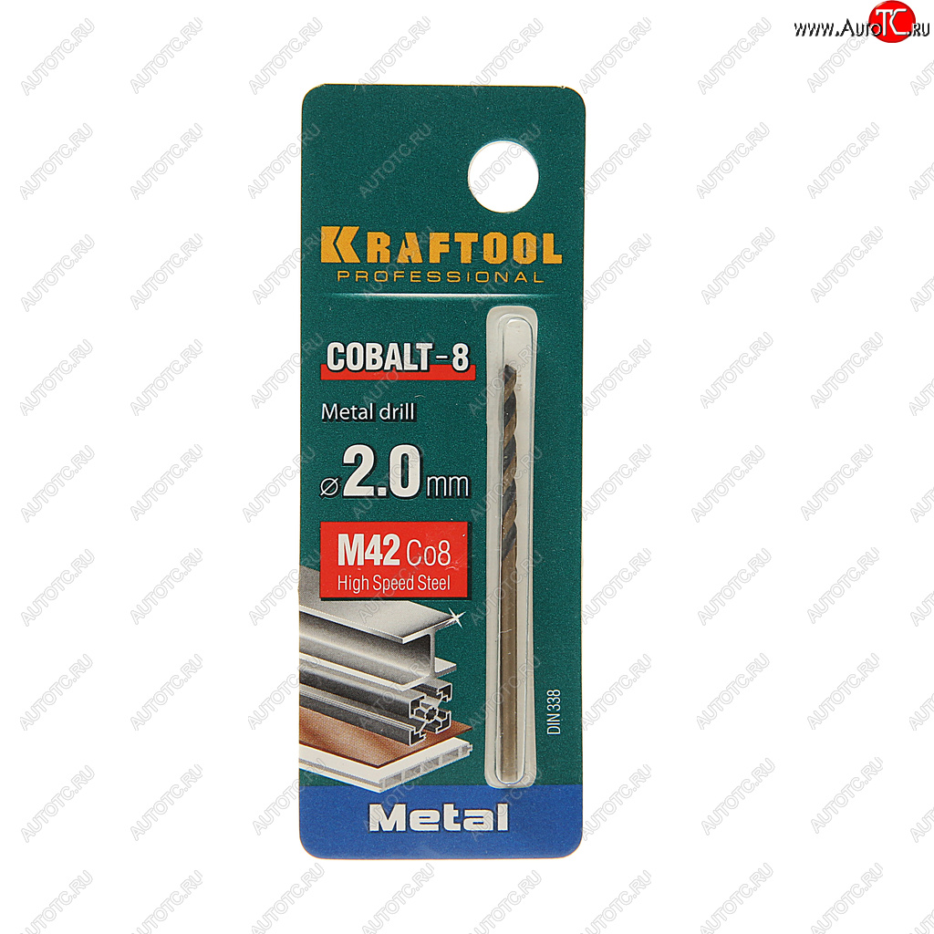 76 р. Сверло по металлу 2.0х49мм HSS Cobalt KRAFTOOL KRAFTOOL 29656-2  с доставкой в г. Керчь