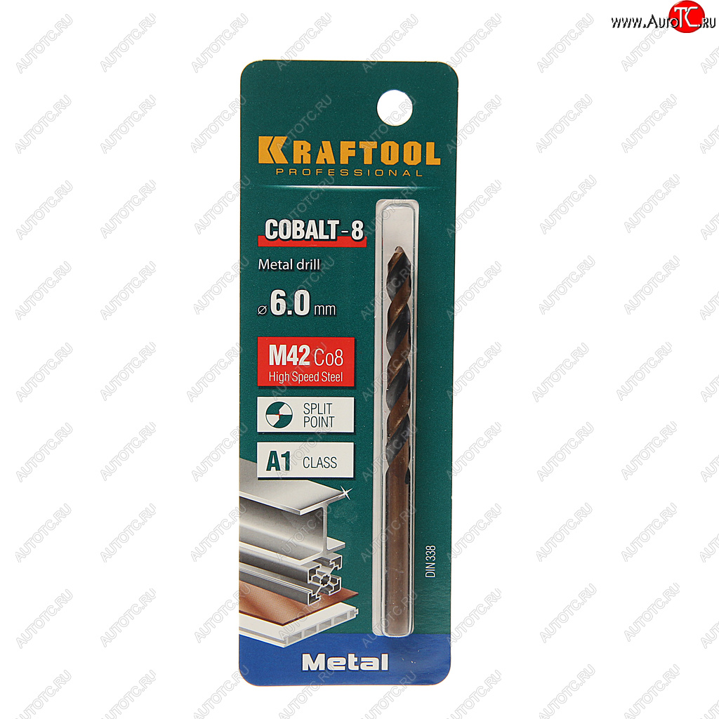 289 р. Сверло по металлу 6.0х93мм HSS Cobalt KRAFTOOL KRAFTOOL 29656-6  с доставкой в г. Керчь
