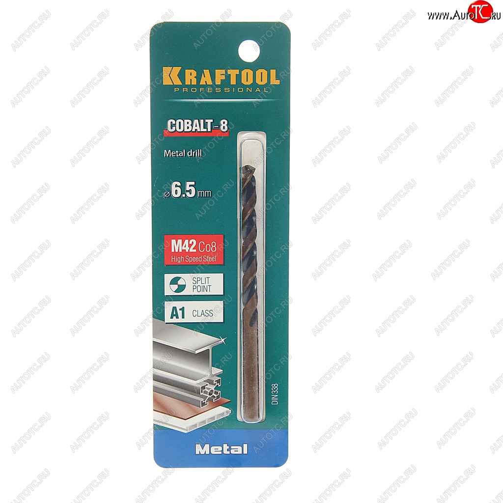 339 р. Сверло по металлу 6.5х101мм HSS Cobalt KRAFTOOL KRAFTOOL 29656-6.5  с доставкой в г. Керчь