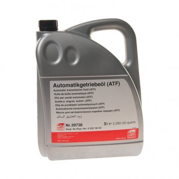 8 749 р. Масло трансмиссионное VAG ATF для АКПП 5л ATF Tiptronic FEBI FEBI 29738  с доставкой в г. Керчь. Увеличить фотографию 1