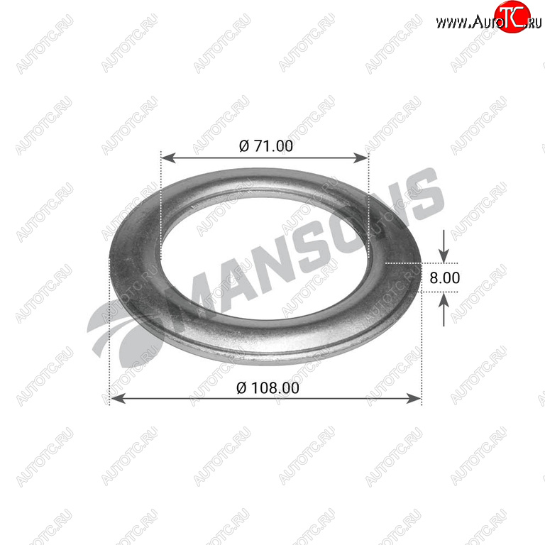 196 р. Кольцо BPW (ECO,ECO Plus) ступицы упорное (68х108х9.5) (8-9т,10-12т) MANSONS MANSONS 300.006  с доставкой в г. Керчь