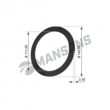 58 р. Кольцо BPW ступицы уплотнительное пластик (110x141x2.5) MANSONS MANSONS 300.134  с доставкой в г. Керчь. Увеличить фотографию 1