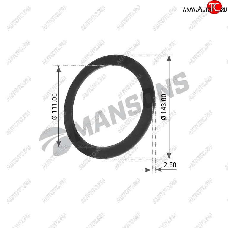 58 р. Кольцо BPW ступицы уплотнительное пластик (110x141x2.5) MANSONS MANSONS 300.134  с доставкой в г. Керчь