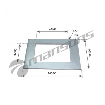 170 р. Пластина BPW рессоры (140x101x4.5) MANSONS MANSONS 300.240  с доставкой в г. Керчь. Увеличить фотографию 1