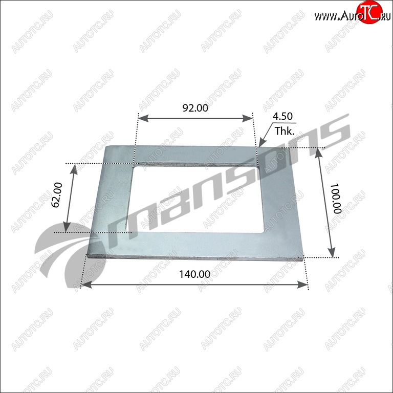 170 р. Пластина BPW рессоры (140x101x4.5) MANSONS MANSONS 300.240  с доставкой в г. Керчь