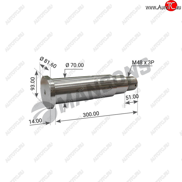 3 599 р. Палец BPW балансира MANSONS MANSONS 300.304.1  с доставкой в г. Керчь