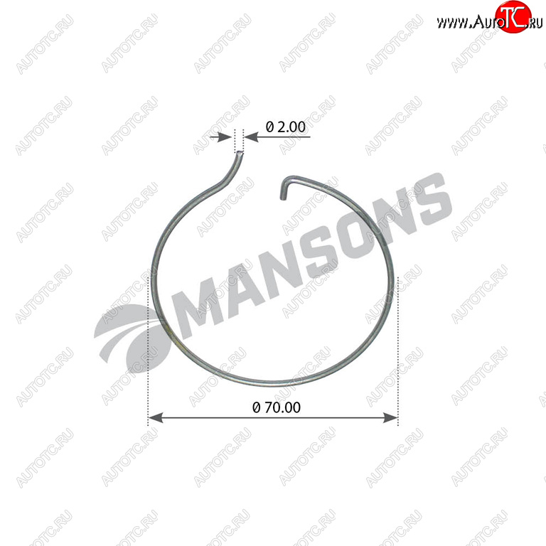 36 р. Кольцо стопорное BPW крышки ступицы MANSONS MANSONS 300.360  с доставкой в г. Керчь