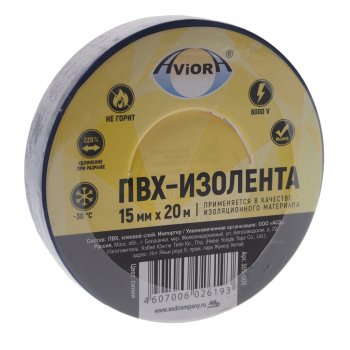 95 р. Изолента ПВХ синяя 15ммx20м AVIORA AVIORA 305-005  с доставкой в г. Керчь. Увеличить фотографию 1
