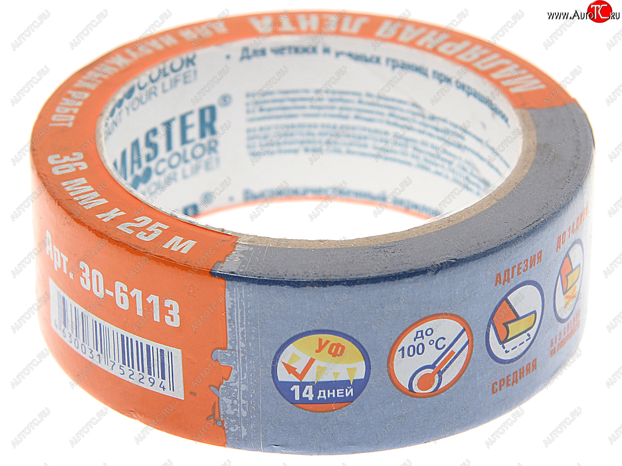 349 р. Скотч малярный 36ммх25м для любых наружных работ MASTER COLOR MASTER COLOR 30-6113  с доставкой в г. Керчь