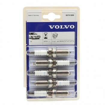 7 349 р. Свеча зажигания VOLVO C30,70,S40,S80 комплект (5шт.) OE VOLVO 30751806  с доставкой в г. Керчь. Увеличить фотографию 1