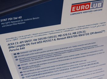 7 299 р. Масло моторное SYNT PDI SNCF 5W40 синт.5л EUROLUB EUROLUB 308005  с доставкой в г. Керчь. Увеличить фотографию 2