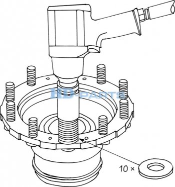210 р. Гайка колеса SCANIA P,G,R,T (M22х78-11BSFh-30ключ 33мм) юбка подвижная HD-PARTS HD-PARTS 309200  с доставкой в г. Керчь. Увеличить фотографию 3
