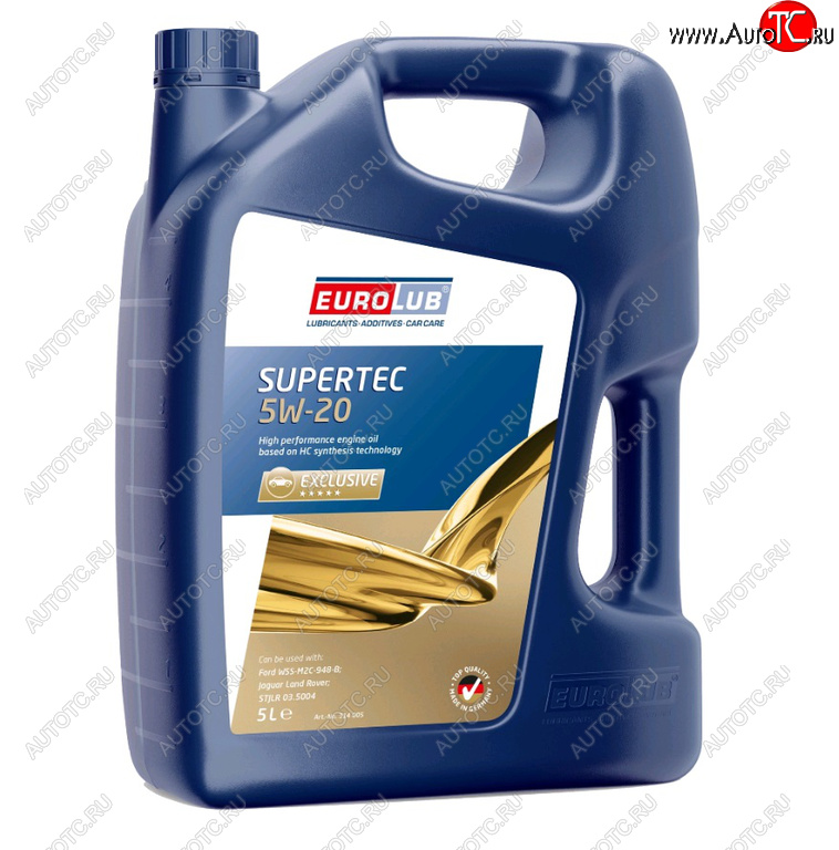 8 249 р. Масло моторное SUPERTEC SN 5W20 синт.5л EUROLUB EUROLUB 314005  с доставкой в г. Керчь