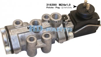 4 849 р. Клапан SCANIA 3,4,P,R,T series переключения делителя КПП электромагнитный HD-PARTS HD-PARTS 316377  с доставкой в г. Керчь. Увеличить фотографию 4