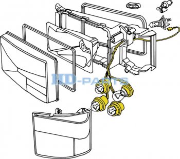 1 489 р. Проводка SCANIA 4,P,G,R,T series с патронами (фара, указатель, поворота, габарит) HD-PARTS HD-PARTS 316505  с доставкой в г. Керчь. Увеличить фотографию 4