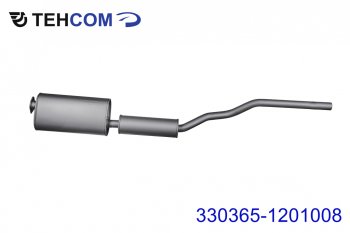 7 849 р. Глушитель УАЗ-3303 дв.ЗМЗ-409 ЕВРО-4 с резонатором ТЕХКОМ ТЕХКОМ 330365-1201008  с доставкой в г. Керчь. Увеличить фотографию 1