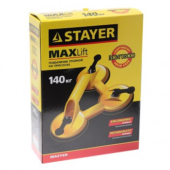 1 379 р. Стеклодомкрат с 3 захватами 120мм 140кг STAYER STAYER 33718-3  с доставкой в г. Керчь. Увеличить фотографию 2