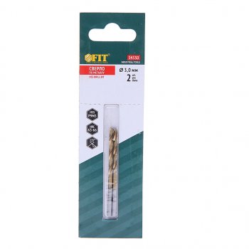Сверло по металлу 3.0х60мм HSS Titanium (2шт.) FIT FIT 34330