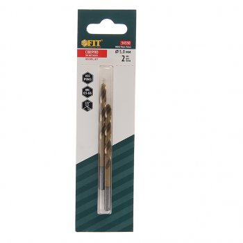 258 р. Сверло по металлу 5.0х86мм HSS Titanium (2шт.) FIT FIT 34350  с доставкой в г. Керчь. Увеличить фотографию 2