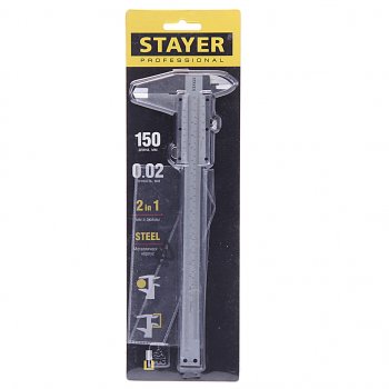 1 399 р. Штангенциркуль 150мм 0.02мм 1класс точности STAYER STAYER 3442_z01  с доставкой в г. Керчь. Увеличить фотографию 1
