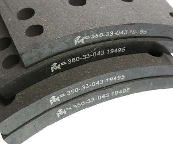 2 399 р. Накладка тормозной колодки MAN MERCEDES заднейпередней стандарт (410х183) (8шт.) MEGAPOWER MEGAPOWER 350-33-043  с доставкой в г. Керчь. Увеличить фотографию 2
