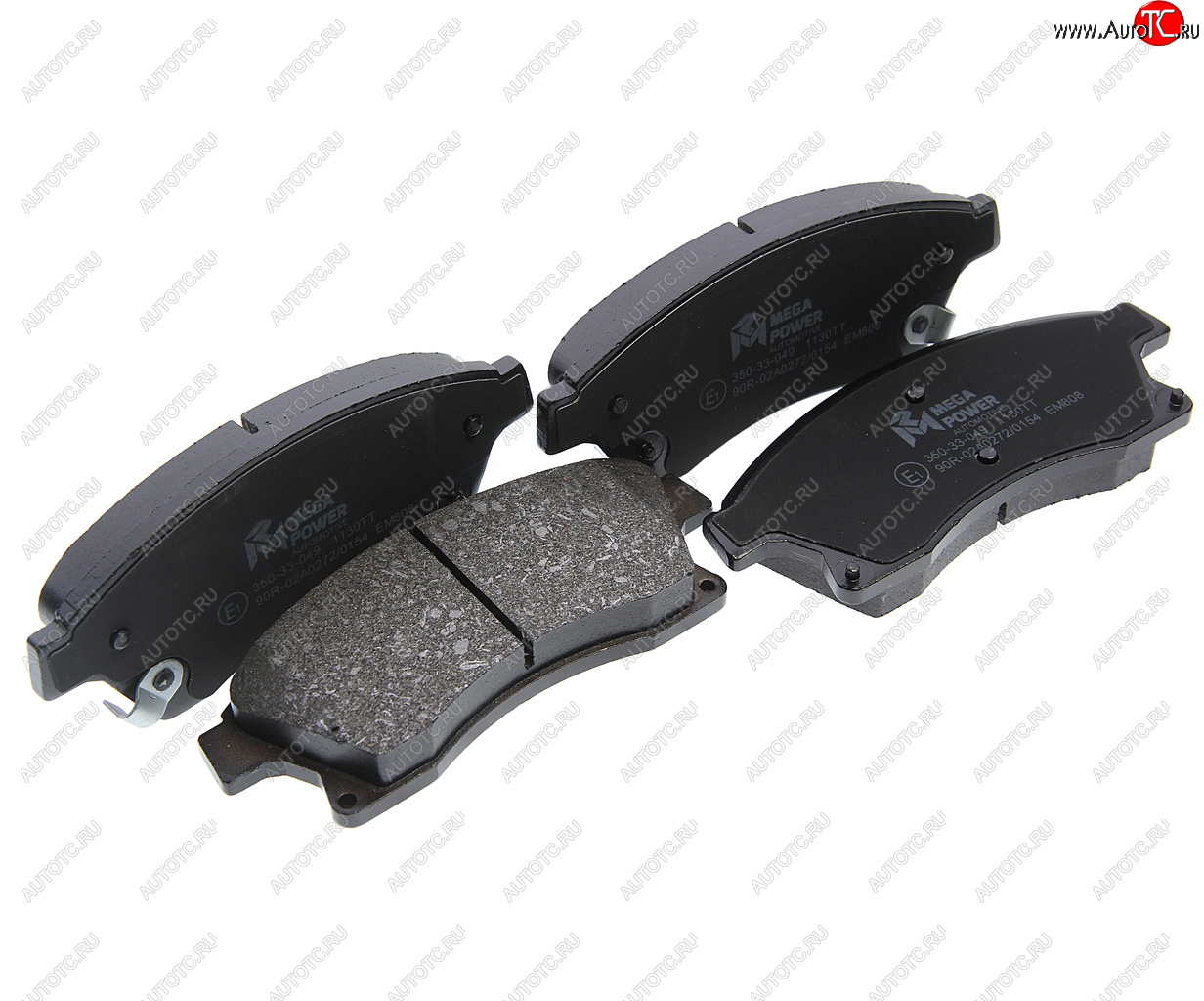 1 329 р. Колодки тормозные CHEVROLET Cruze (09-) OPEL Astra J передние (R15) (4шт.) MEGAPOWER MEGAPOWER 350-33-049  с доставкой в г. Керчь