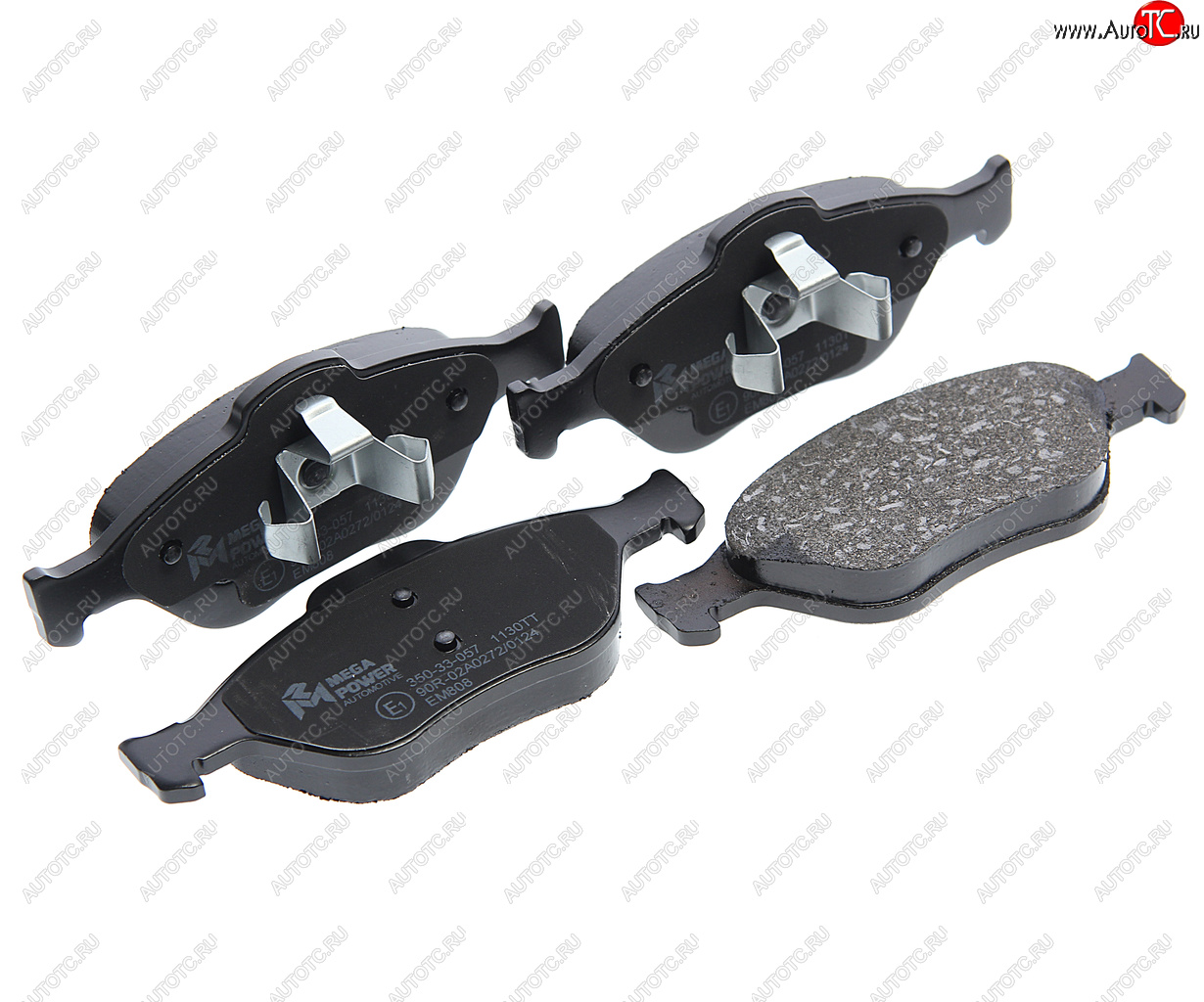899 р. Колодки тормозные передние (4шт.) MEGAPOWER Ford Fiesta 4 хэтчбэк 3 дв. дорестайлинг (1996-1999)  с доставкой в г. Керчь